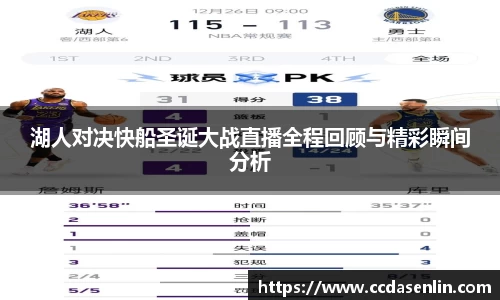 米兰湖人对决快船圣诞大战直播全程回顾与精彩瞬间分析